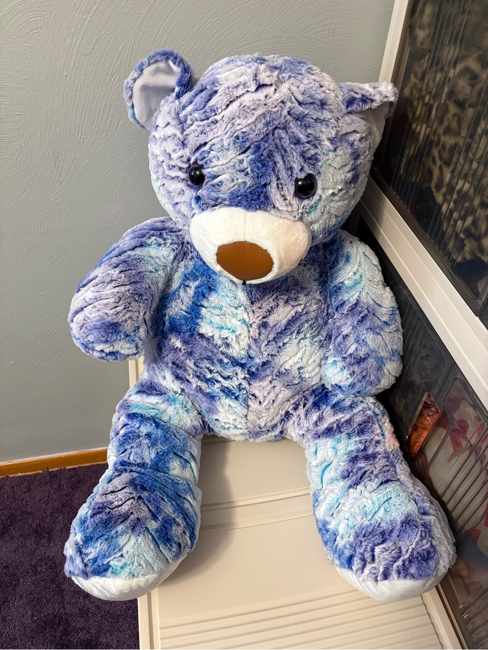 Minky Plush giant Blue Teddy Bear Soft Stuffed Animal